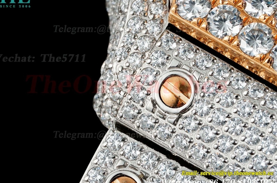 SS Silver MY9015 Santos Dial XL AMG Mens 40mm SS 100 RG 1202